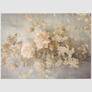 Papier Mousseline Série 7 de design romantique antique rose et or