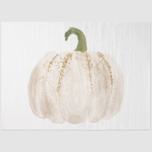 Papier Mousseline Série de citrouilles pailletées aquarelle Design 1