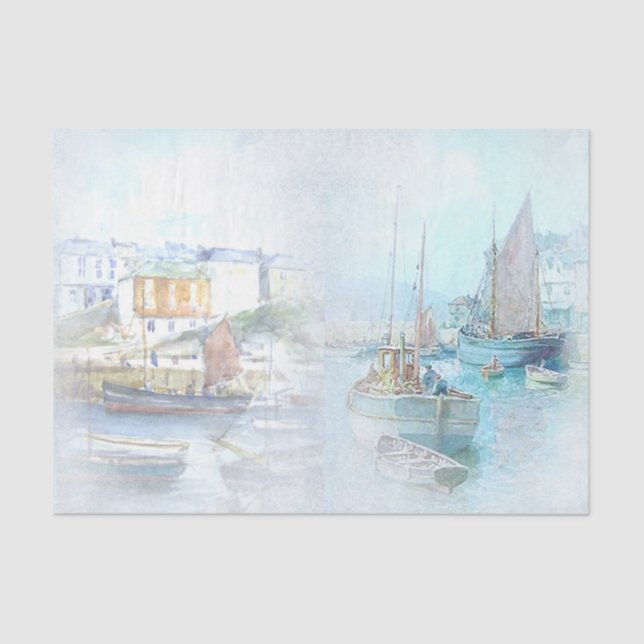 Papier Mousseline Série de conception portuaire nautique 4 (Recto)