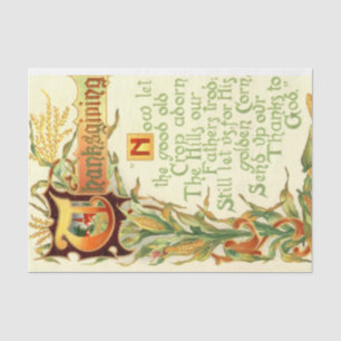 Papier Mousseline Série de dessins vintage pour Thanksgiving Design