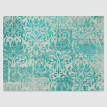 Série de papiers turquoise Ephemera Design 19