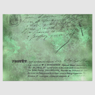 Papier Mousseline Série de papiers verts éphémères Design 18