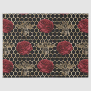 Papier Mousseline Série Red Rose Bee Design 28