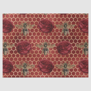 Papier Mousseline Série Red Rose Bee Design 29