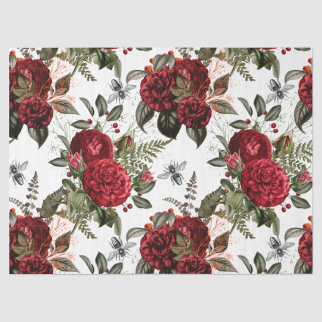 Papier Mousseline Série Red Rose Bee Design 57 (Recto)