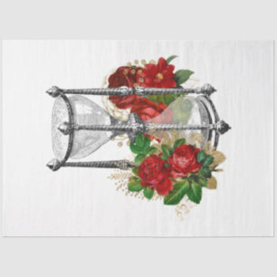 Papier Mousseline Série Red Rose Steampunk Design 13