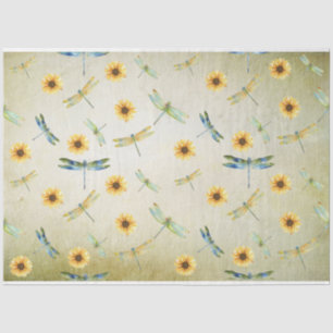 Papier Mousseline Série Tournesol et Libellule Design 6