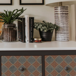 Papier Mousseline Serpent d'or en cuir vintage avec découpage noir d