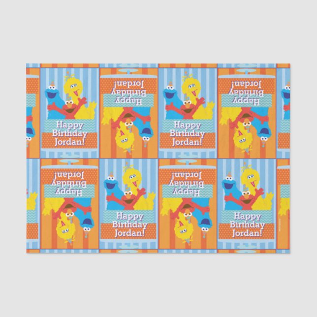 Papier Mousseline Sesame Pals Anniversaire Motif (Recto)