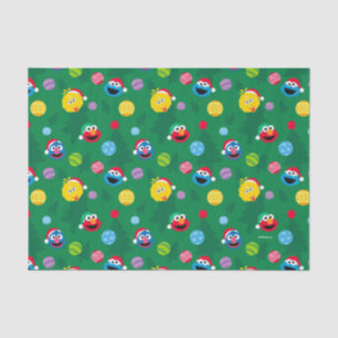 Papier Mousseline Sesame Street Christmas Tree Motif