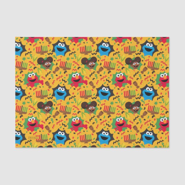 Papier Mousseline Sesame Street Kwanzaa Motif (Recto)