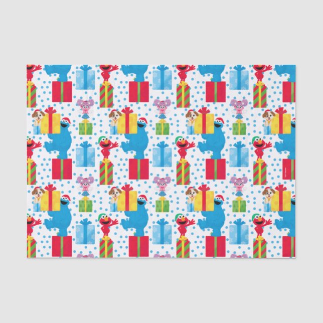 Papier Mousseline Sesame Street Noël Présente Motif (Recto)