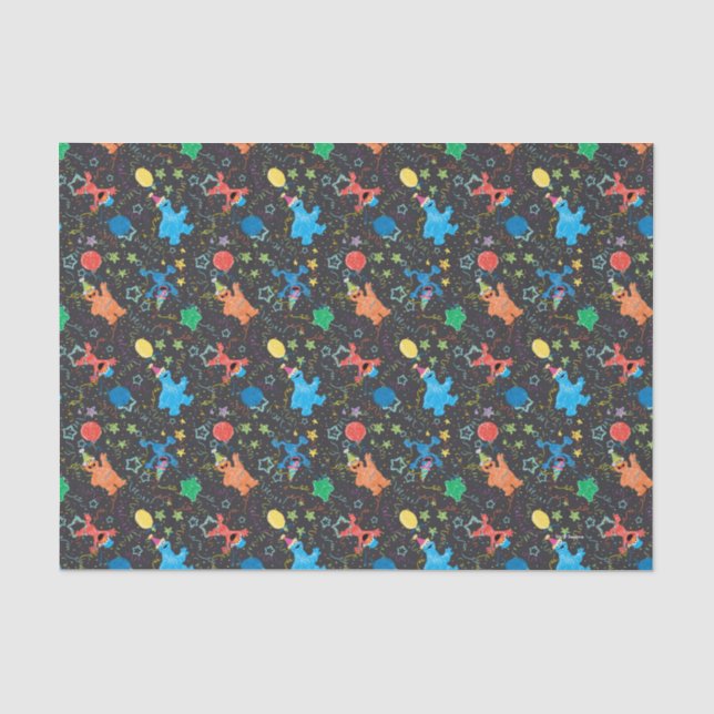 Papier Mousseline Sesame Street Pals Chalkboard Rainbow (Recto)