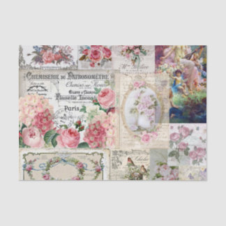 Papier Mousseline Shabby chic collage,country victorian,decoupage, b
