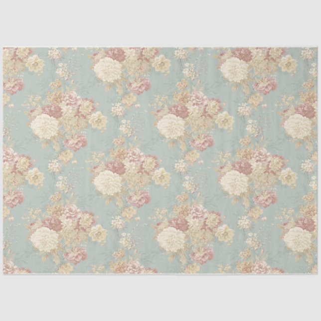 Papier Mousseline Shabby Chic Collage Series Design 12 (Recto)