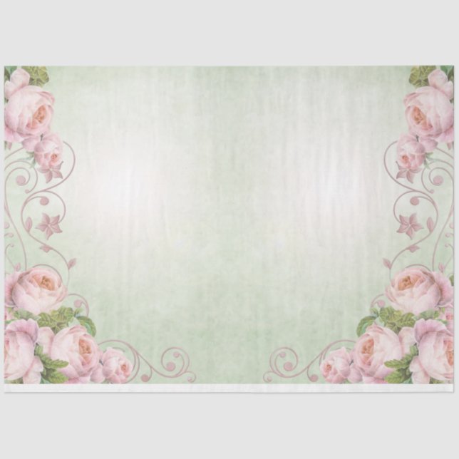 Papier Mousseline Shabby Chic Collage Series Design 6 (Recto)