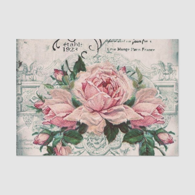 Papier Mousseline shabby chic, découpage, victorien, français chic,  (Recto)