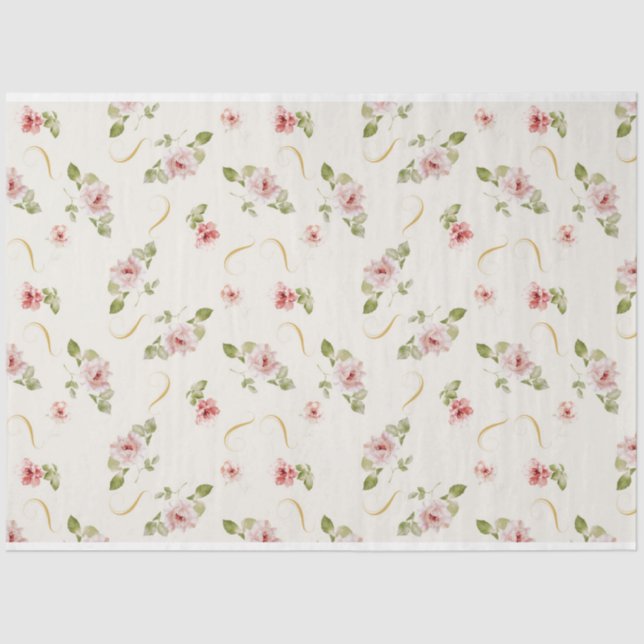 Papier Mousseline Shabby Chic Écriture Série Design 7 (Recto)