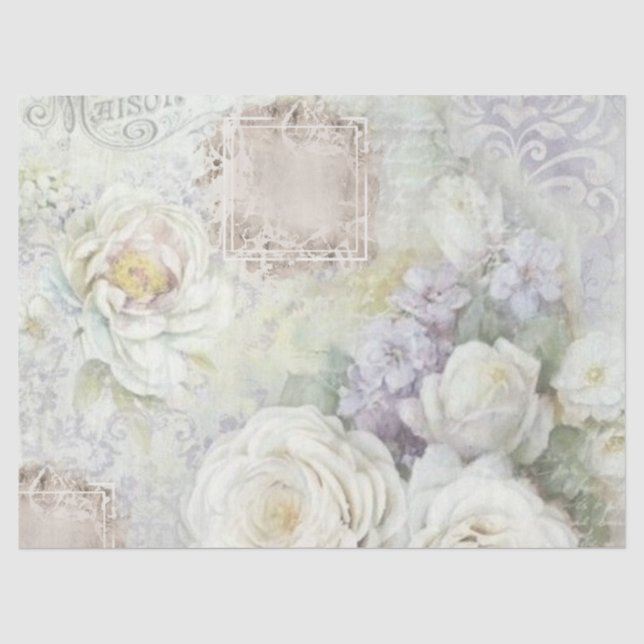 Papier Mousseline Shabby Chic Lilac Series Design 30 (Recto)