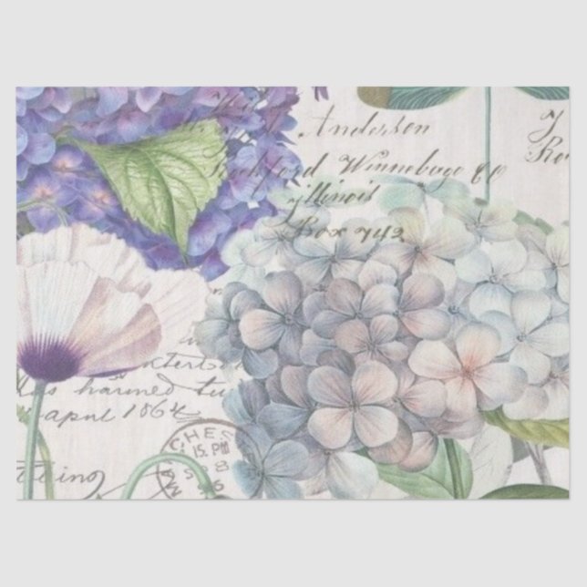 Papier Mousseline Shabby Chic Lilac Series Design 5 (Recto)