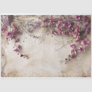 Papier Mousseline Shabby Chic Magenta Blossoms, dentelle et mixage m