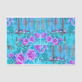 Papier Mousseline Shabby Chic Musical Bird Papier pour do-it-yoursel