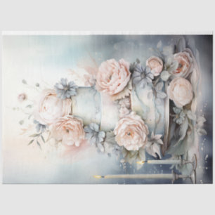 Papier Mousseline Shabby chic pastel couleurs douces gâteau d'annive