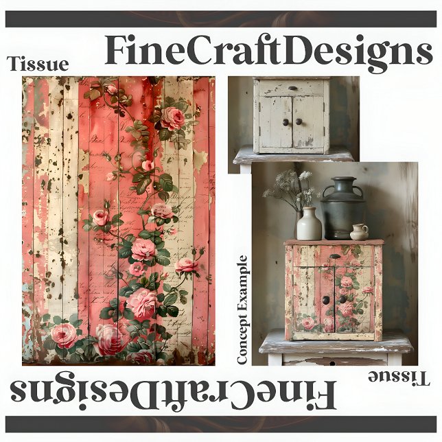 Papier Mousseline Shabby Chic Roses Roses Roses Roses Roses Roses Ro (Créateur téléchargé)