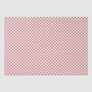 Papier Mousseline Shabby Chic Simple Coeur Noir sur Peachy Rose