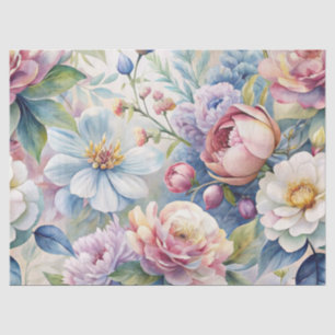 Papier Mousseline Shabby Chic Vintage Inspiré Pastel Floral