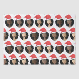 Papier Mousseline Shades de Melanin Black Femmes Noël Chapeaux de Pè