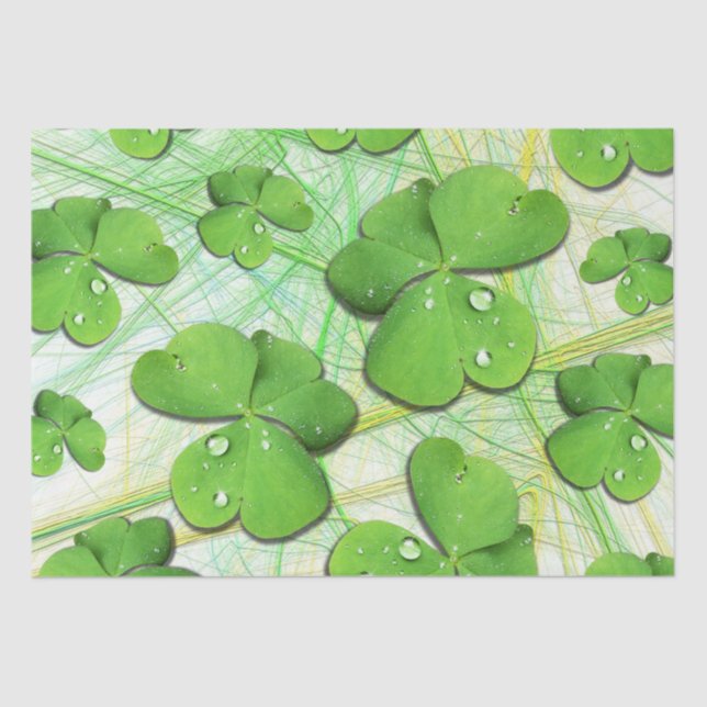Papier Mousseline Shamrock vert St Patrick iPhone 5 Coque-Mate (Recto)