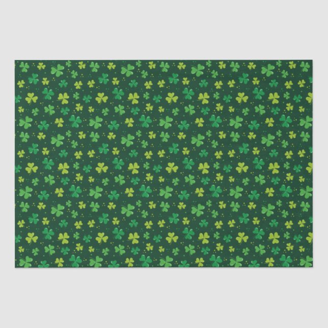 Papier Mousseline Shamrocks de la Saint Patrick (Recto)