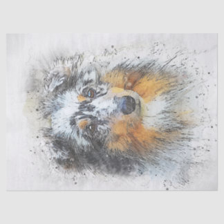 Papier Mousseline Sheltie - Shetland Sheepdog Découpage