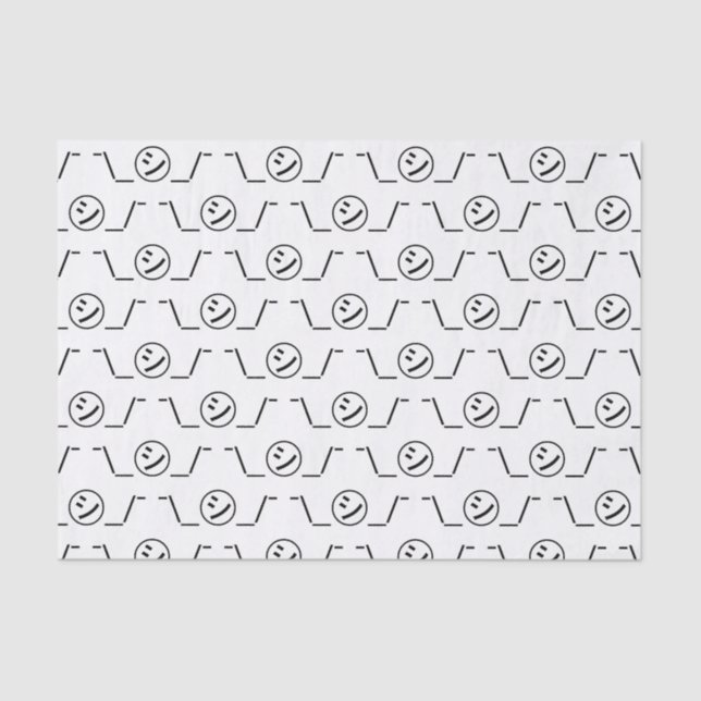 Papier Mousseline Shi Kana Shrug Emoticon -\_ ㋛_/+Japonais Kaomoji (Recto)