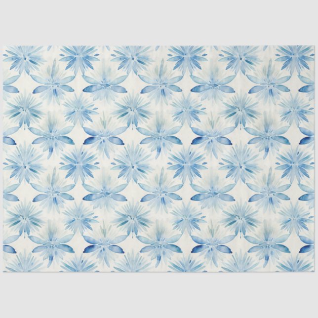 Papier Mousseline Shibori Blue Japanese Textile Art no 4 (Recto)
