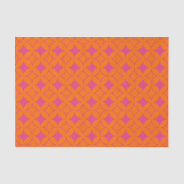 Papier Mousseline Shippo rose et orange (Recto)