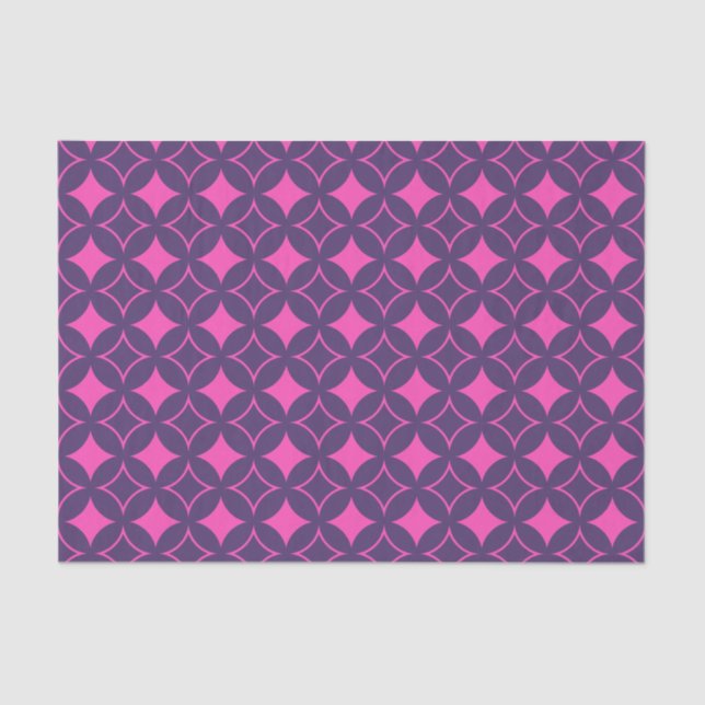 Papier Mousseline shippo rose et violet (Recto)