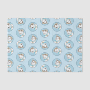 Papier Mousseline Sibérie Husky Puppy Peinture Chien Rouge Cuivre Ar