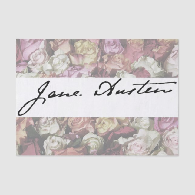 Papier Mousseline Signature Jane Austen (Recto)