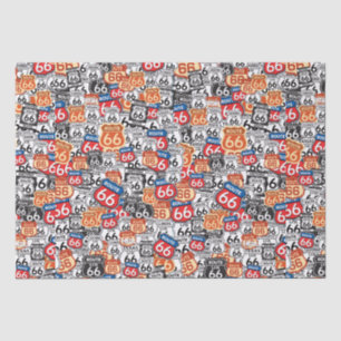 Papier Mousseline Signaux routiers de la route 66