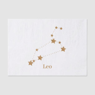 Papier Mousseline Signe moderne Zodiac Gold Leo  Incendie d'élément