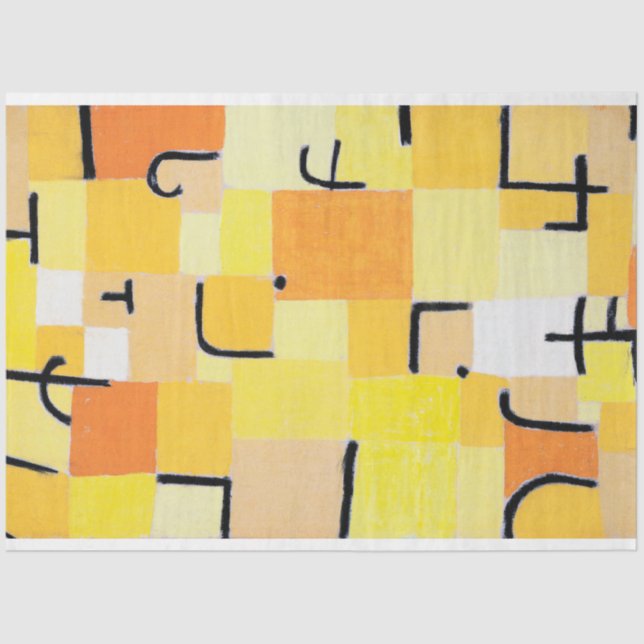 Papier Mousseline Signes en Jaune, Paul Klee (Recto)