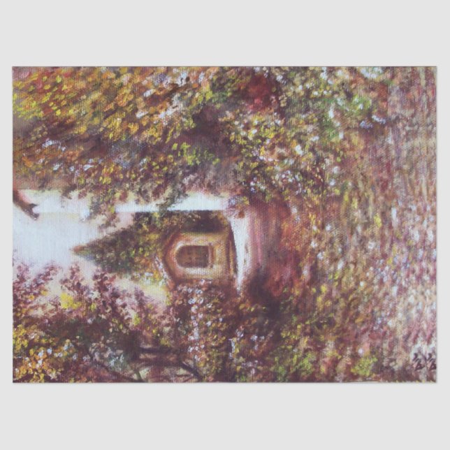 Papier Mousseline SILENCE AUTOMNE À FLORENCE Toscane Paysage (Recto)