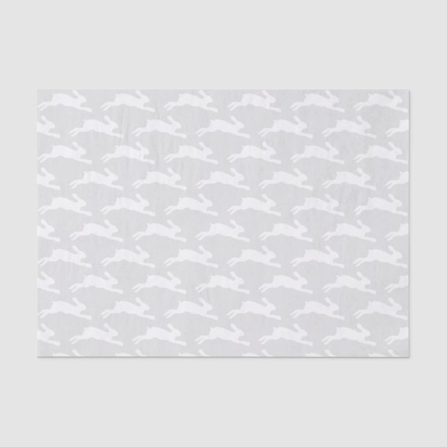 Papier Mousseline Silhouette de lapin blanc (Recto)