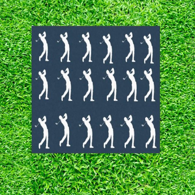 Papier Mousseline silhouette des golfeurs de marine (Tee Up Joy: Perfect Par-tee Gifts for Dad!)