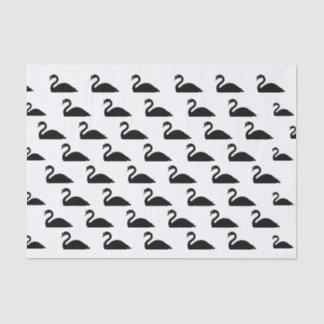 Papier Mousseline Silhouette du cygne noir |