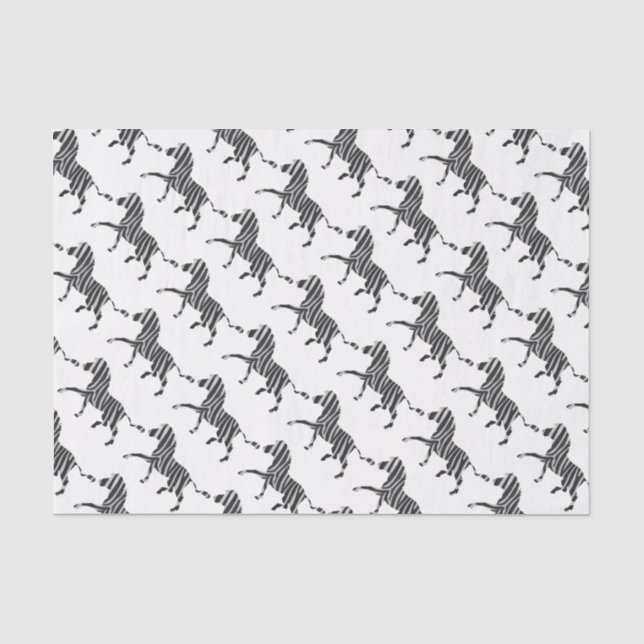 Papier Mousseline Silhouette noir et gris clair Zebra (Recto)