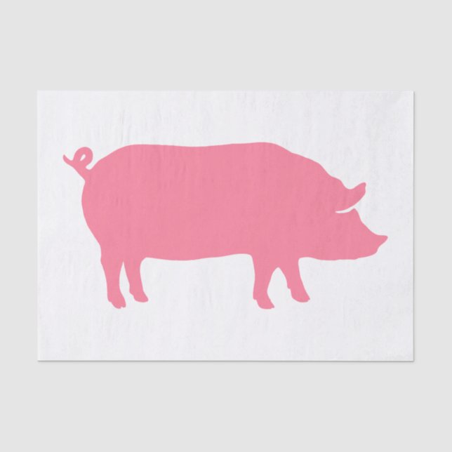 Papier Mousseline Silhouette rose de porc (Recto)