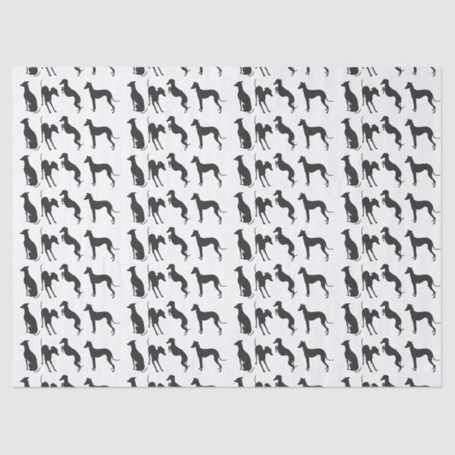 Papier Mousseline Silhouettes italiennes Greyhound (Recto)